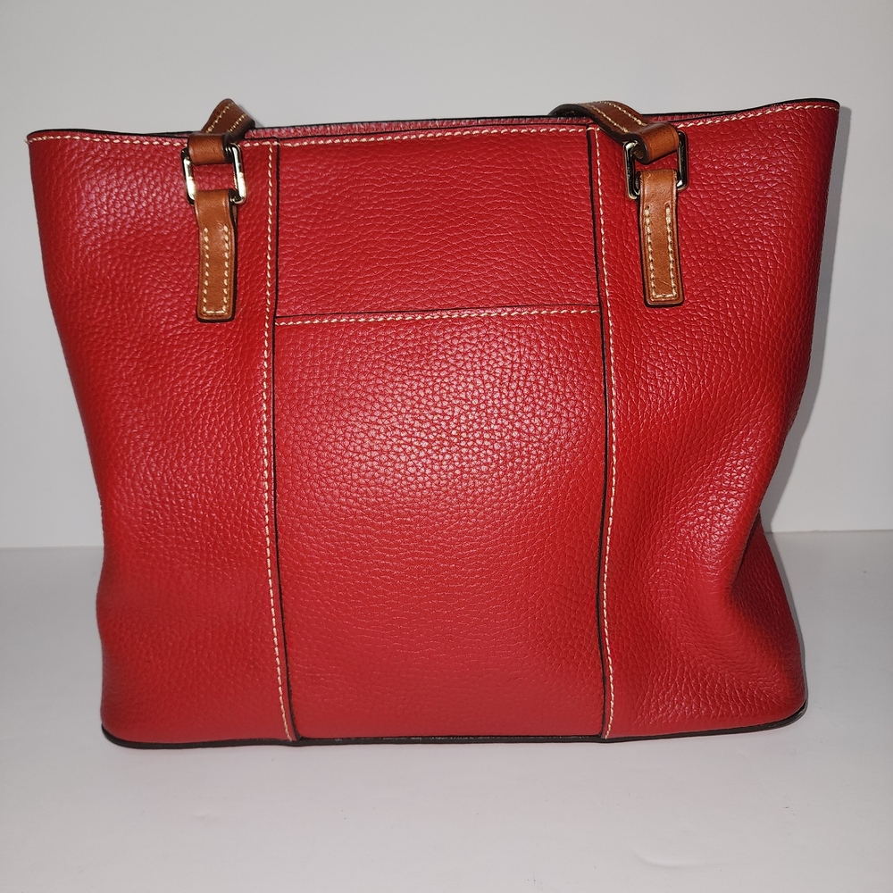 DOONEY & BOURKE Designer LEXINGTON Red Pebbled Leather  Tote Handbag Purse - Picture 5 of 16